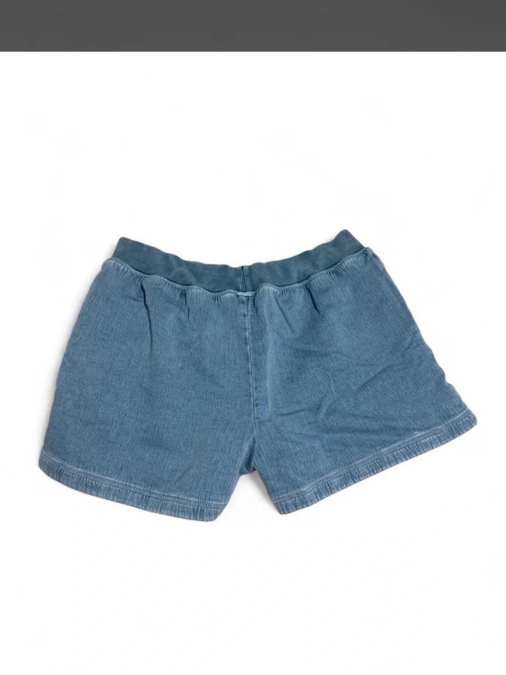 aerie Light Blue Denim-Look Pull-On Shorts